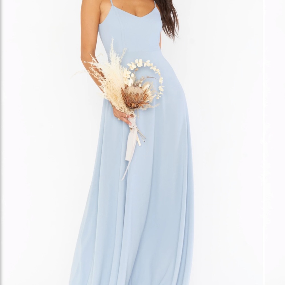 Show Me Your Mumu Faith Maxi Dress in Steel Blue